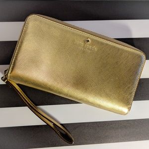 kate spade Gold Wristlet Wallet